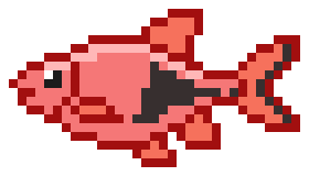 像素画_百格画_积木画_格子画_钻石画_拼豆豆_黑斑三角波鱼