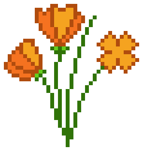 像素画_百格画_积木画_格子画_钻石画_拼豆豆_花菱草