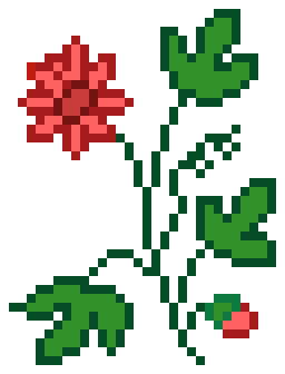 像素画_百格画_积木画_格子画_钻石画_拼豆豆_西番莲