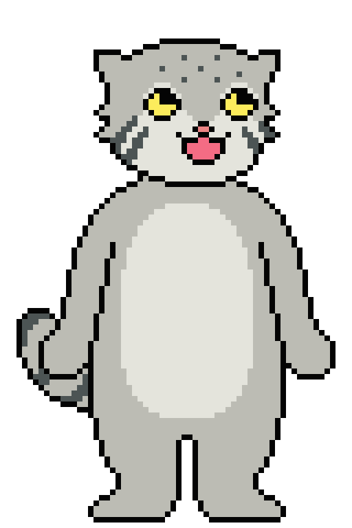 像素画_百格画_积木画_格子画_钻石画_拼豆豆_可爱的兔狲