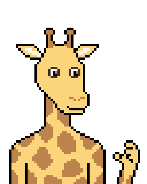 像素画_百格画_积木画_格子画_钻石画_拼豆豆_长颈鹿