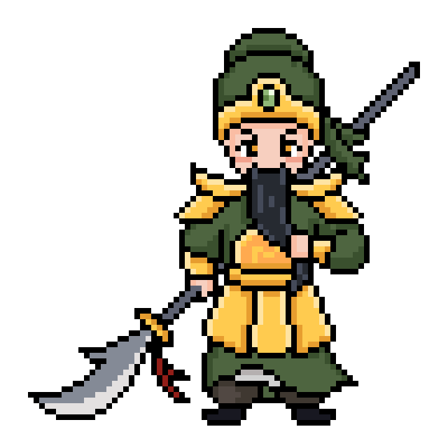 像素画_百格画_积木画_格子画_钻石画_拼豆豆_关羽