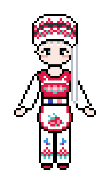 像素画_百格画_积木画_格子画_钻石画_拼豆豆_白族