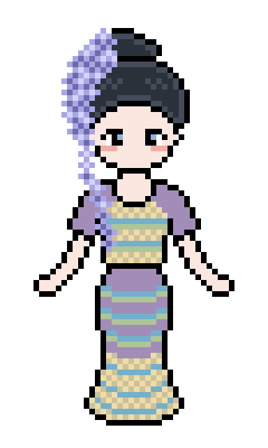 像素画_百格画_积木画_格子画_钻石画_拼豆豆_傣族