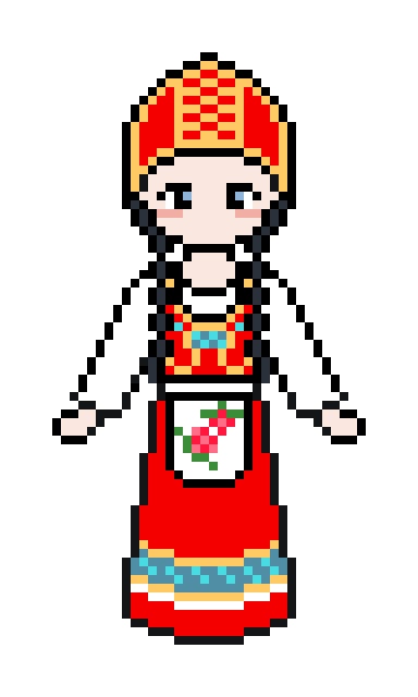 像素画_百格画_积木画_格子画_钻石画_拼豆豆_俄罗斯族