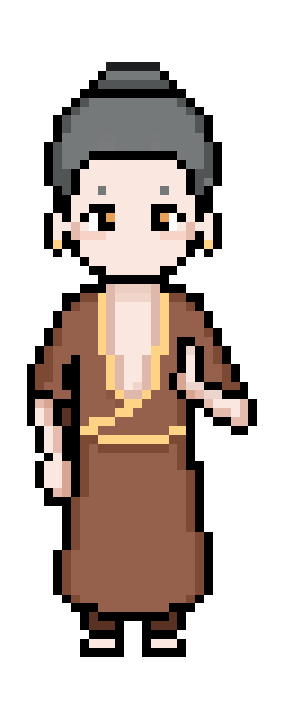 像素画_百格画_积木画_格子画_钻石画_拼豆豆_接引佛祖