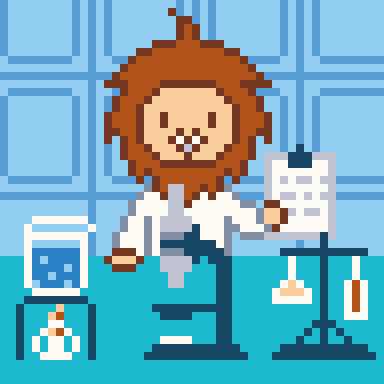 像素画_百格画_积木画_格子画_钻石画_拼豆豆_化学狮子