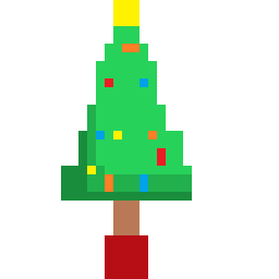 像素画_百格画_积木画_格子画_钻石画_拼豆豆_圣诞树