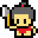 拿斧头的女武者