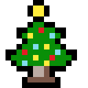 像素画_百格画_积木画_格子画_钻石画_拼豆豆_圣诞树