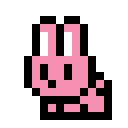 像素画_百格画_积木画_格子画_钻石画_拼豆豆_粉兔子