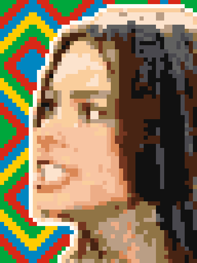 像素画_百格画_积木画_格子画_钻石画_拼豆豆_摩登家庭