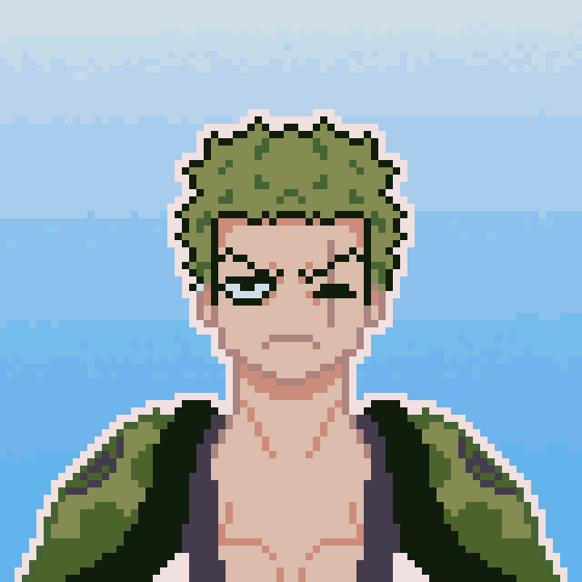 像素画_百格画_积木画_格子画_钻石画_拼豆豆_索隆