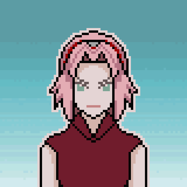 像素画_百格画_积木画_格子画_钻石画_拼豆豆_小樱