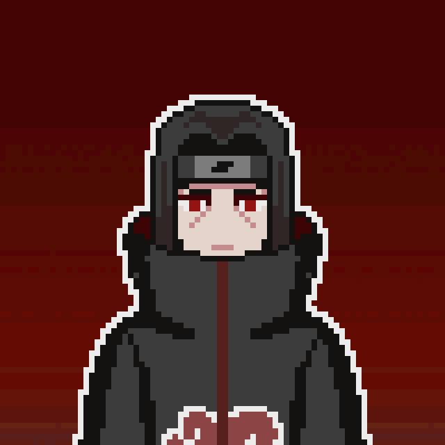 像素画_百格画_积木画_格子画_钻石画_拼豆豆_宇智波鼬