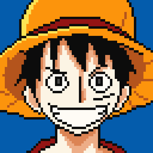 像素画_百格画_积木画_格子画_钻石画_拼豆豆_合照路飞