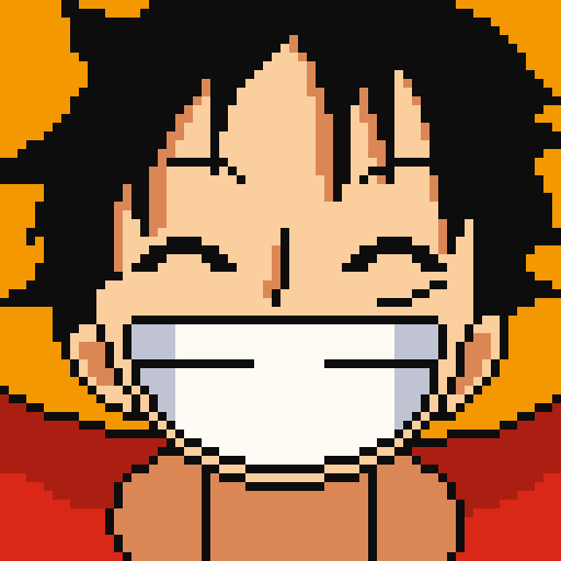 像素画_百格画_积木画_格子画_钻石画_拼豆豆_路飞