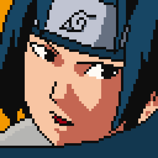 像素画_百格画_积木画_格子画_钻石画_拼豆豆_佐助