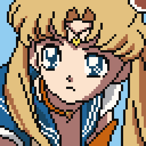 像素画_百格画_积木画_格子画_钻石画_拼豆豆_月野兔