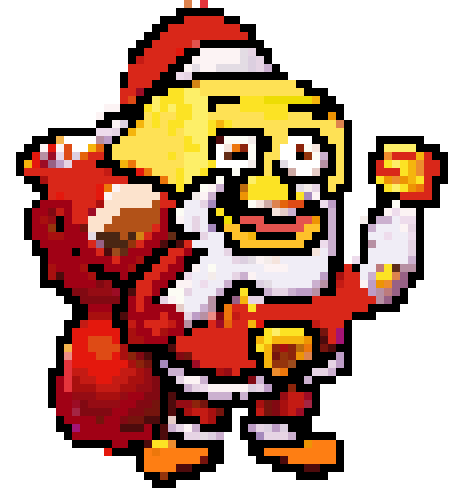 像素画_百格画_积木画_格子画_钻石画_拼豆豆_CT系统-圣诞台历活动钞票人-细化