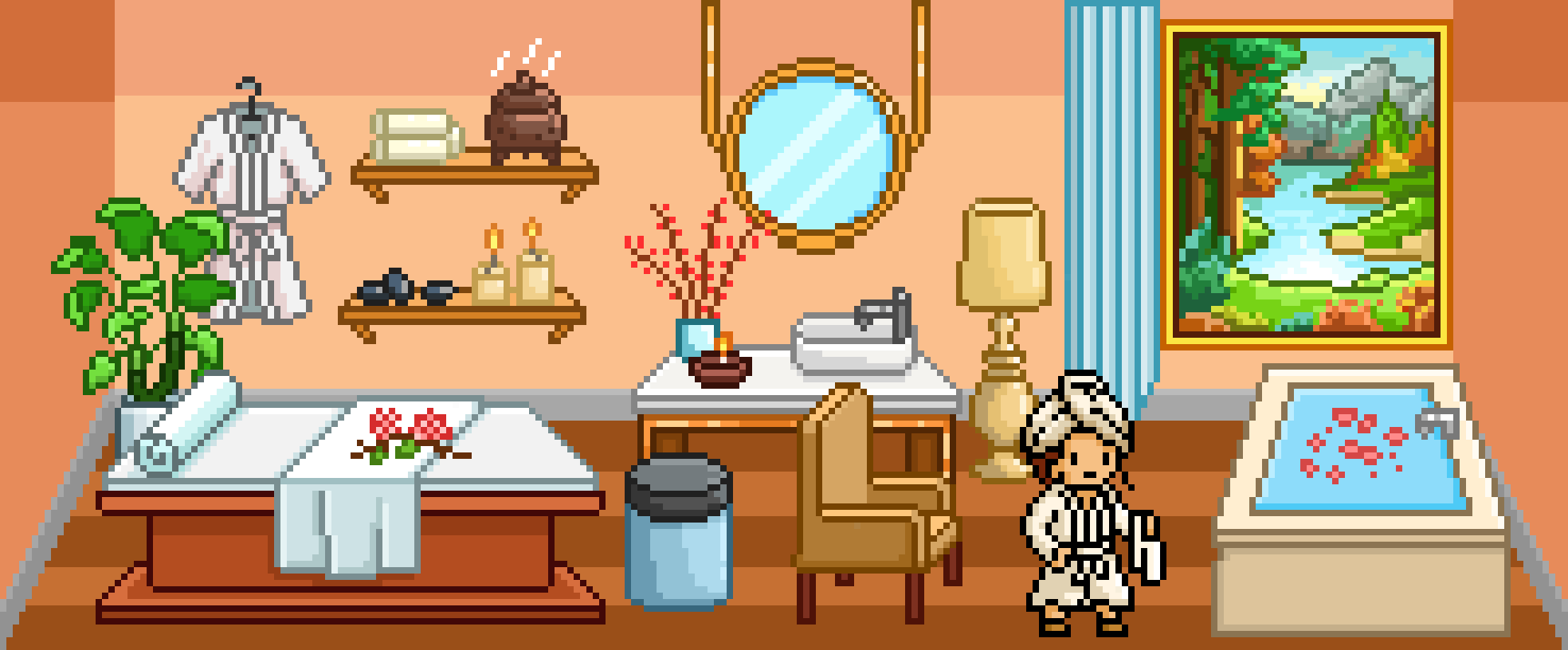 像素画_百格画_积木画_格子画_钻石画_拼豆豆_SPA养生馆